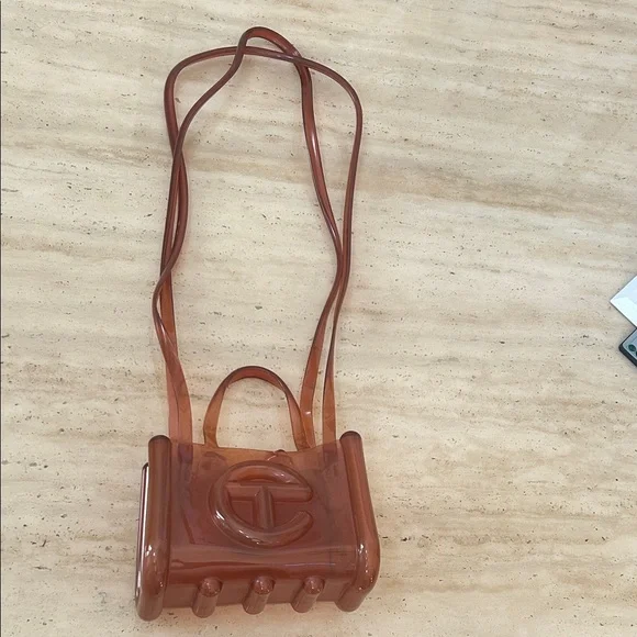 Telfar X Melissa collab Mini Transparent Amber Tote - Picture 5 of 8